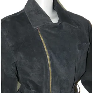 **PELLE CUIR**postavljena kratka kožna jakna-vel.S-36