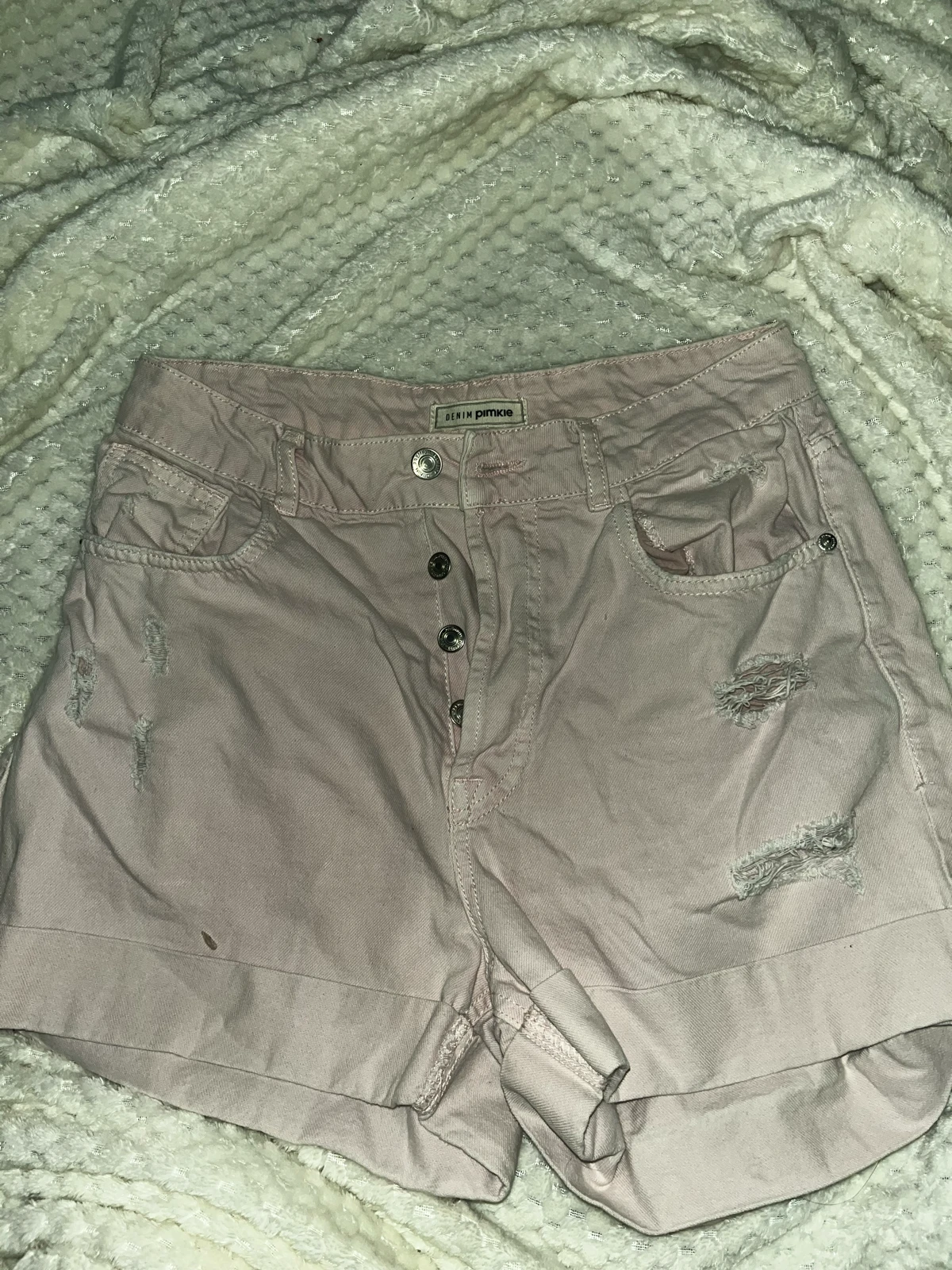 denim pimkie nezno roze teksas sorts