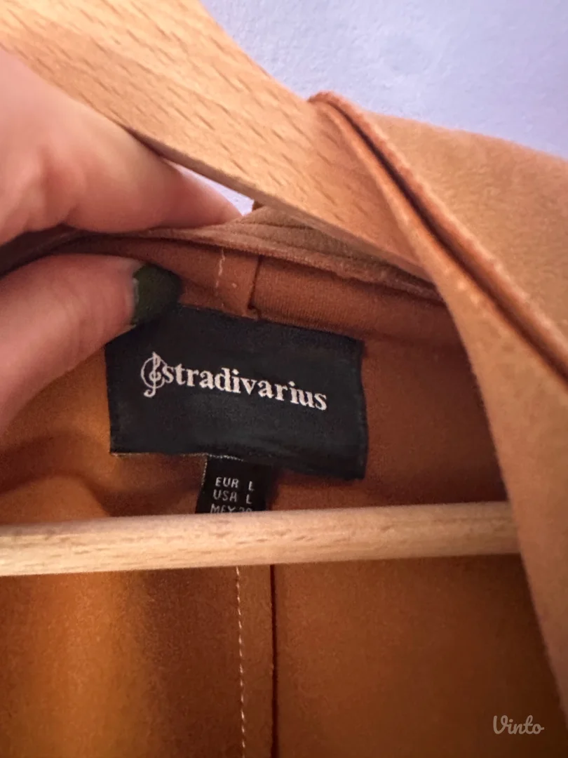 Stradivarius jesenji kamel mantil