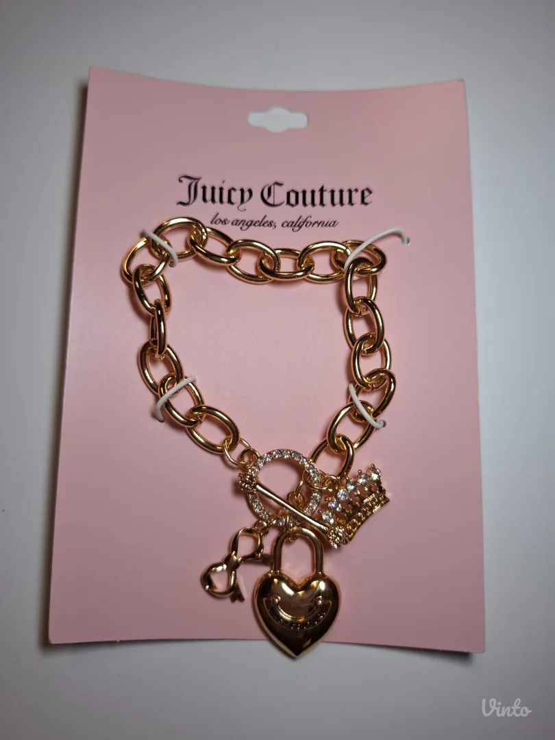 NOVA zlatna Juicy Couture narukvica sa privescima