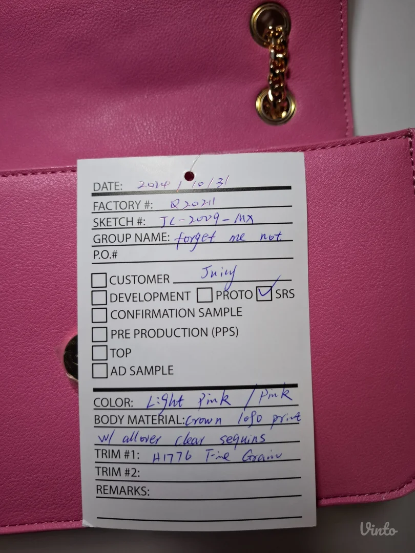 NOVA Juicy Couture Roze Torbica sa zlatnim lancem