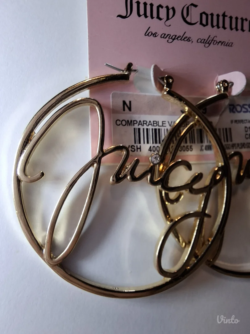 NOVE Juicy Couture zlatne hoop mindjuse