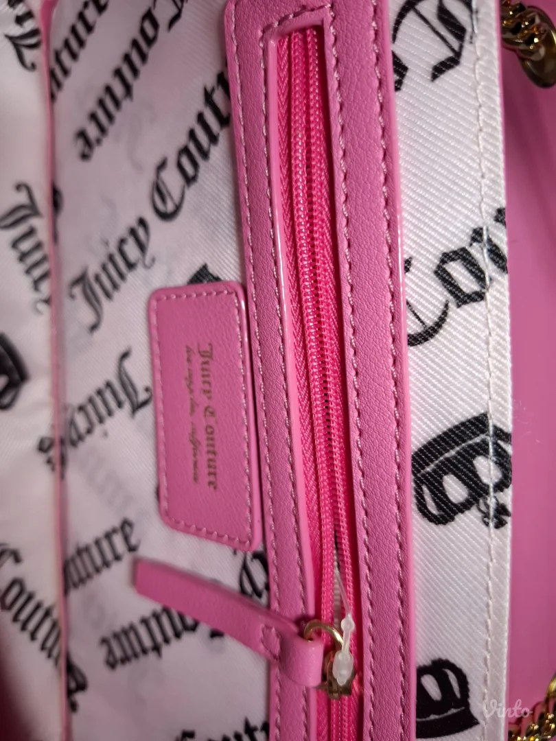 NOVA Juicy Couture Roze Torbica sa zlatnim lancem