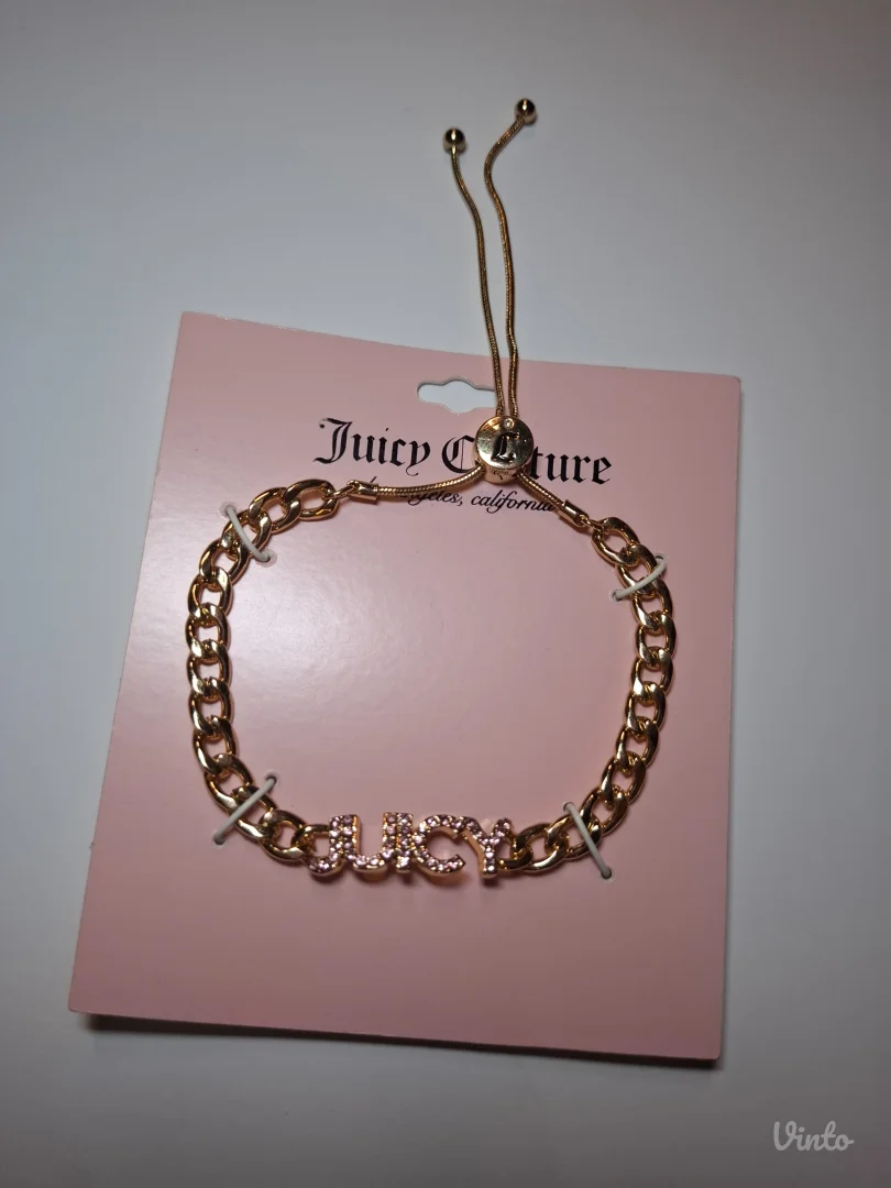 Nova zlatna Juicy Couture narukvica sa cirkonima