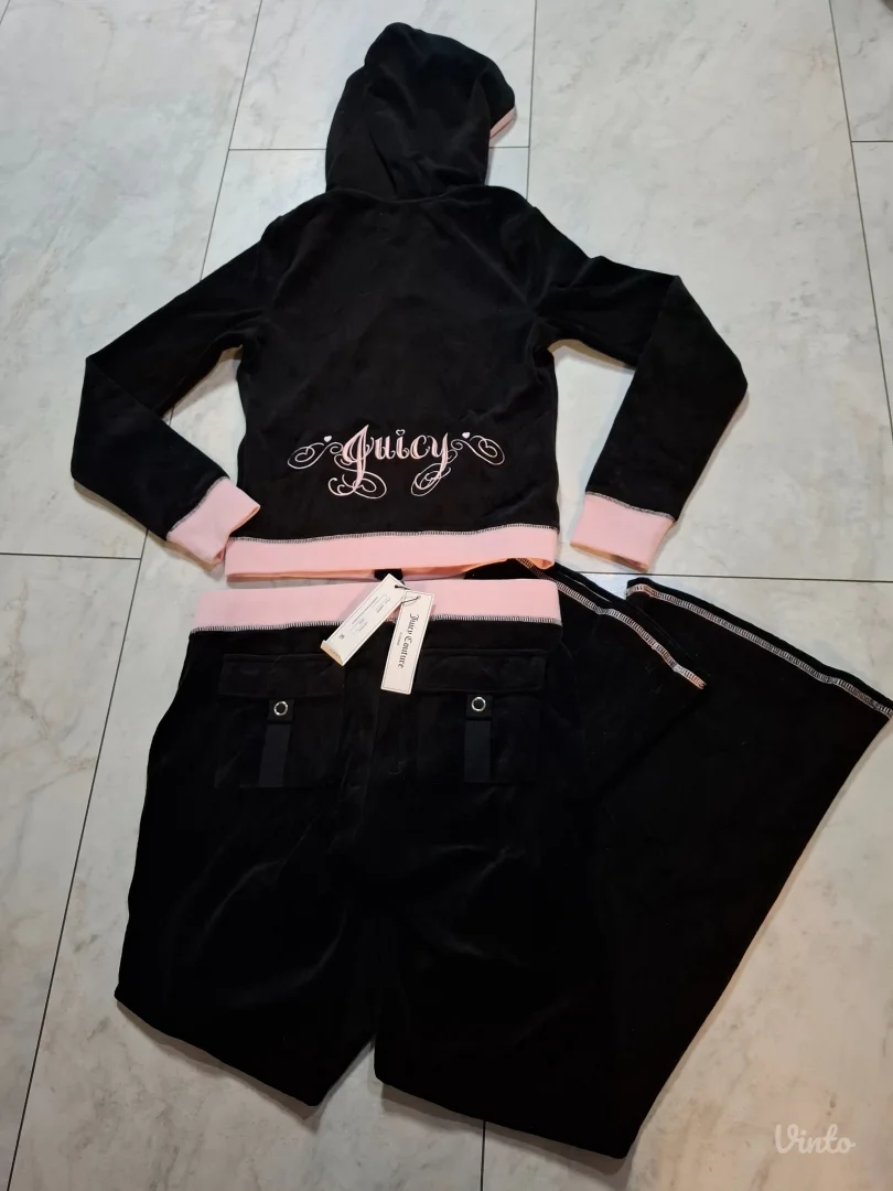 NOVA Juicy Couture roze/crna trenerka set S/36