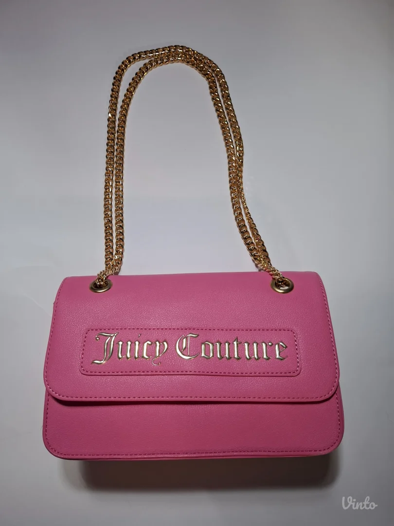 NOVA Juicy Couture Roze Torbica sa zlatnim lancem