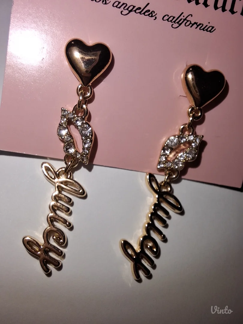 Nove original zlatne Juicy Couture kiss mindjuse