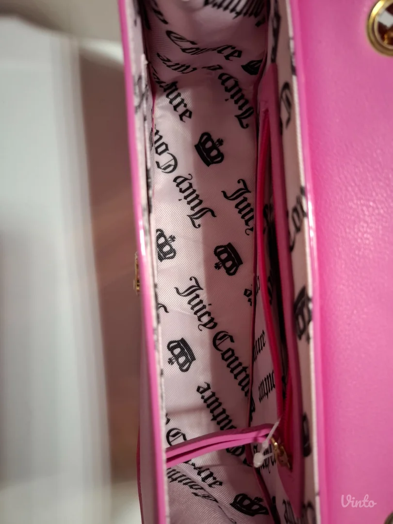 NOVA Juicy Couture Roze Torbica sa zlatnim lancem