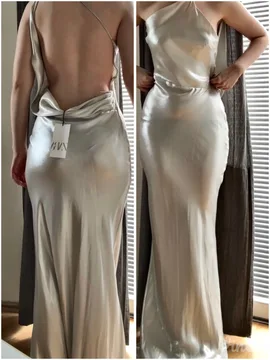 zara satenska haljina sa etiketom
