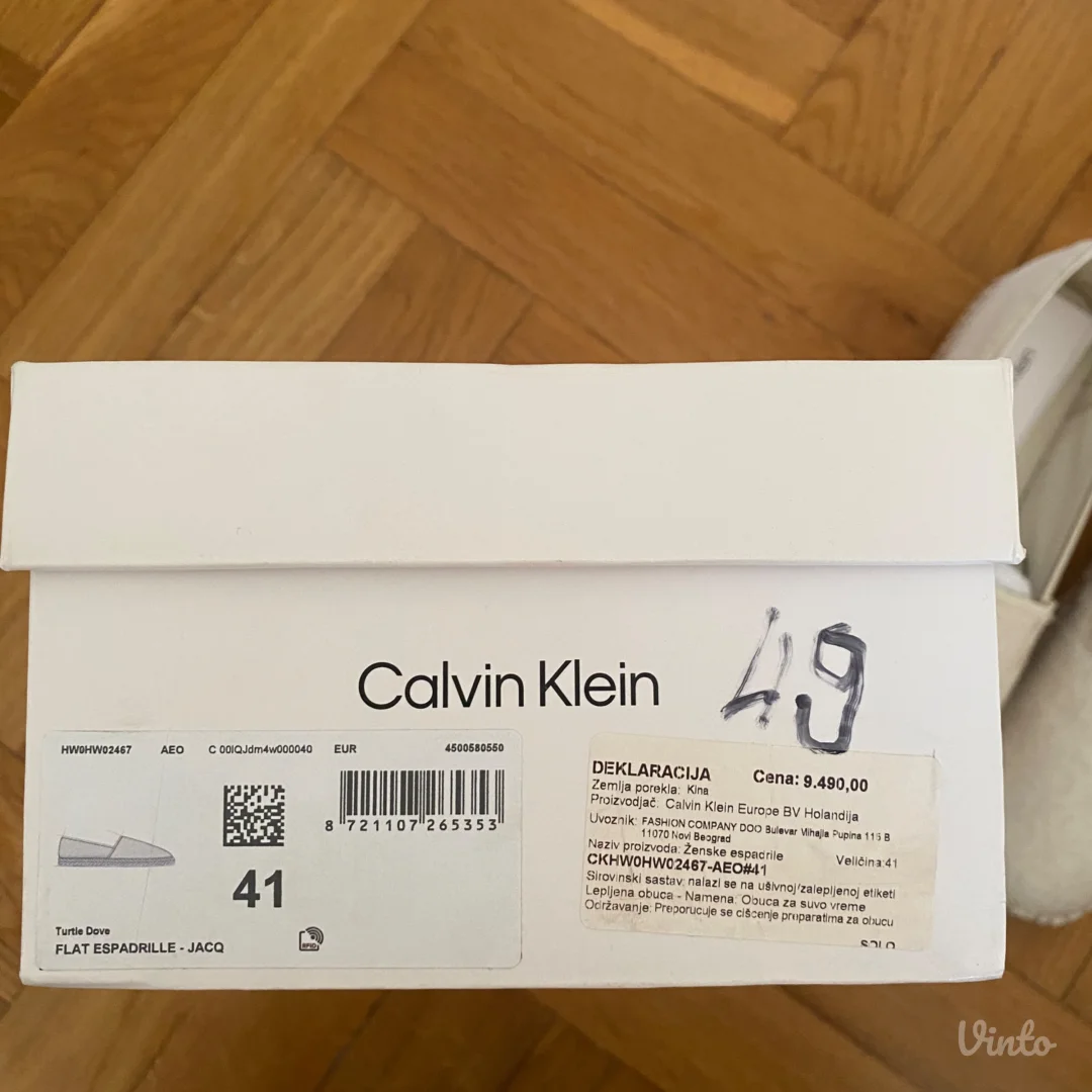 Calvin Klein espadrile nove