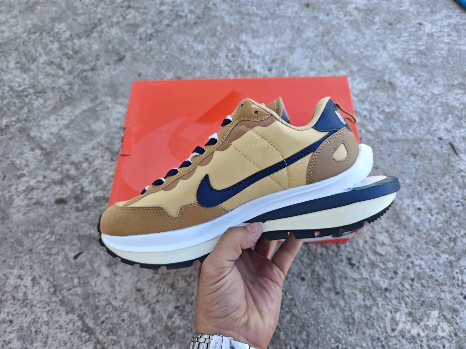 Nike Vaporwaffle Sacai Sesame Blue Void