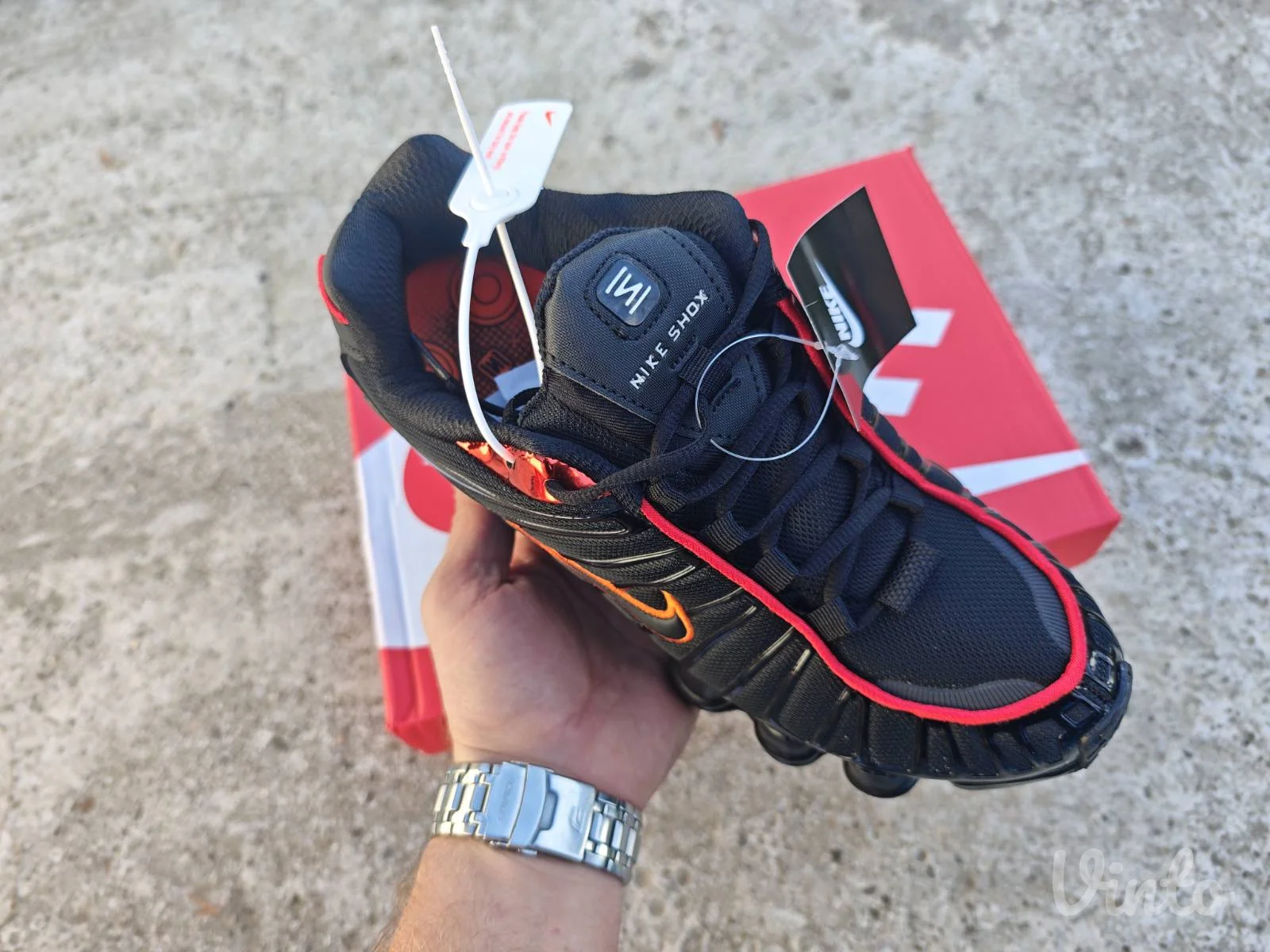 Nike Shox TL Black Orange Red