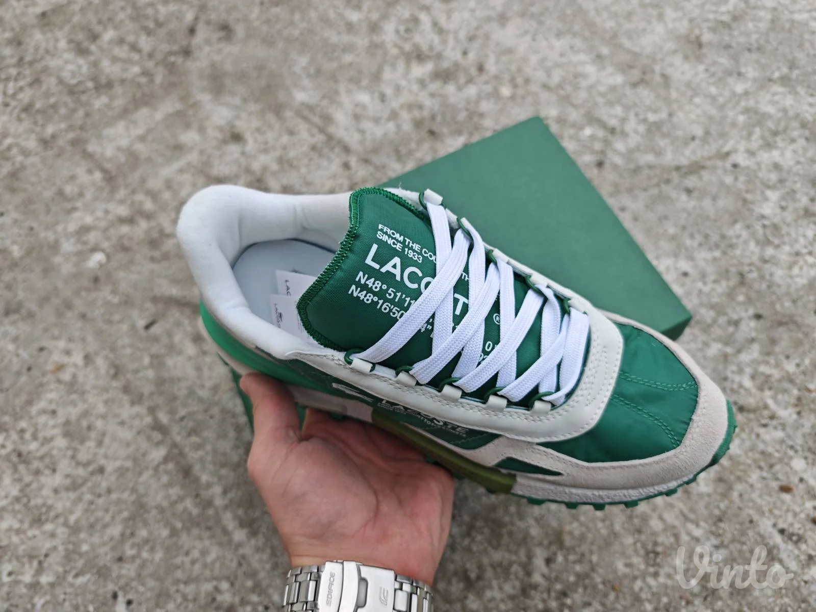 Lacoste Elite Active Green Silver