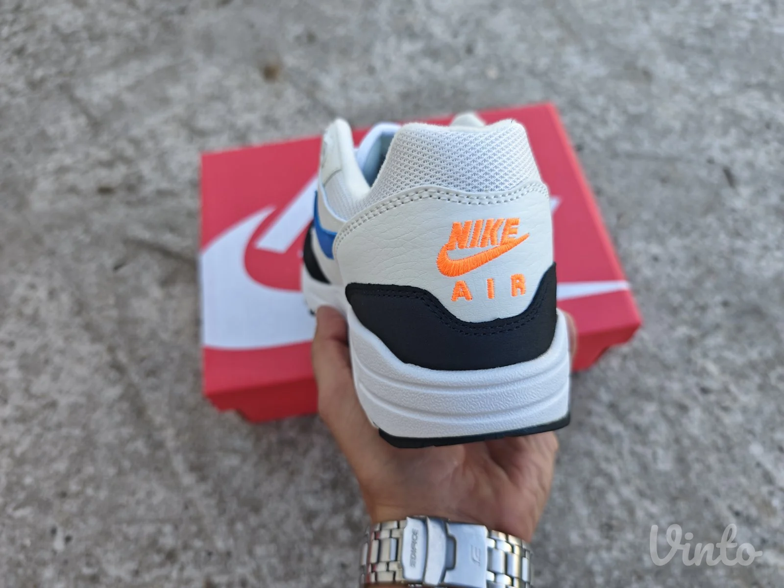 Nike Air Max 1 White Photo Blue Black