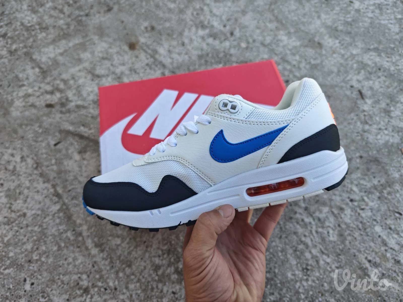 Nike Air Max 1 White Photo Blue Black