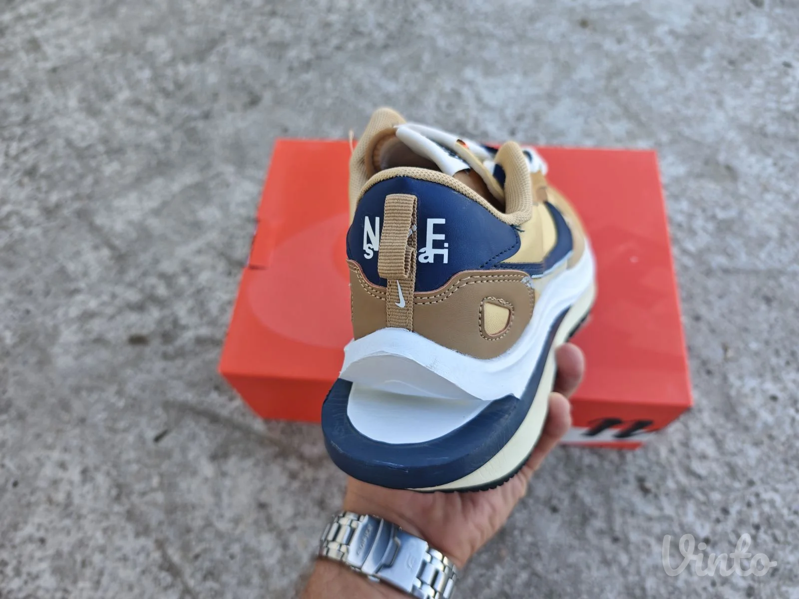 Nike Vaporwaffle Sacai Sesame Blue Void