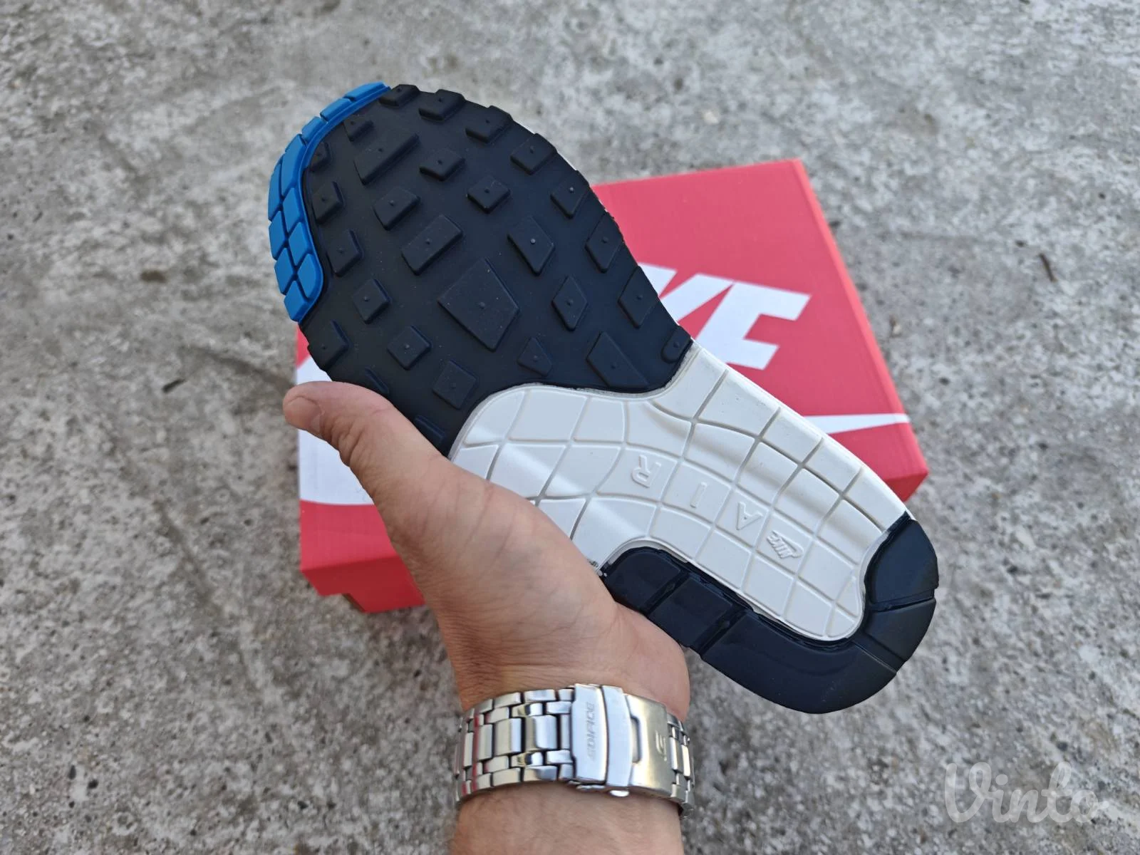 Nike Air Max 1 White Photo Blue Black