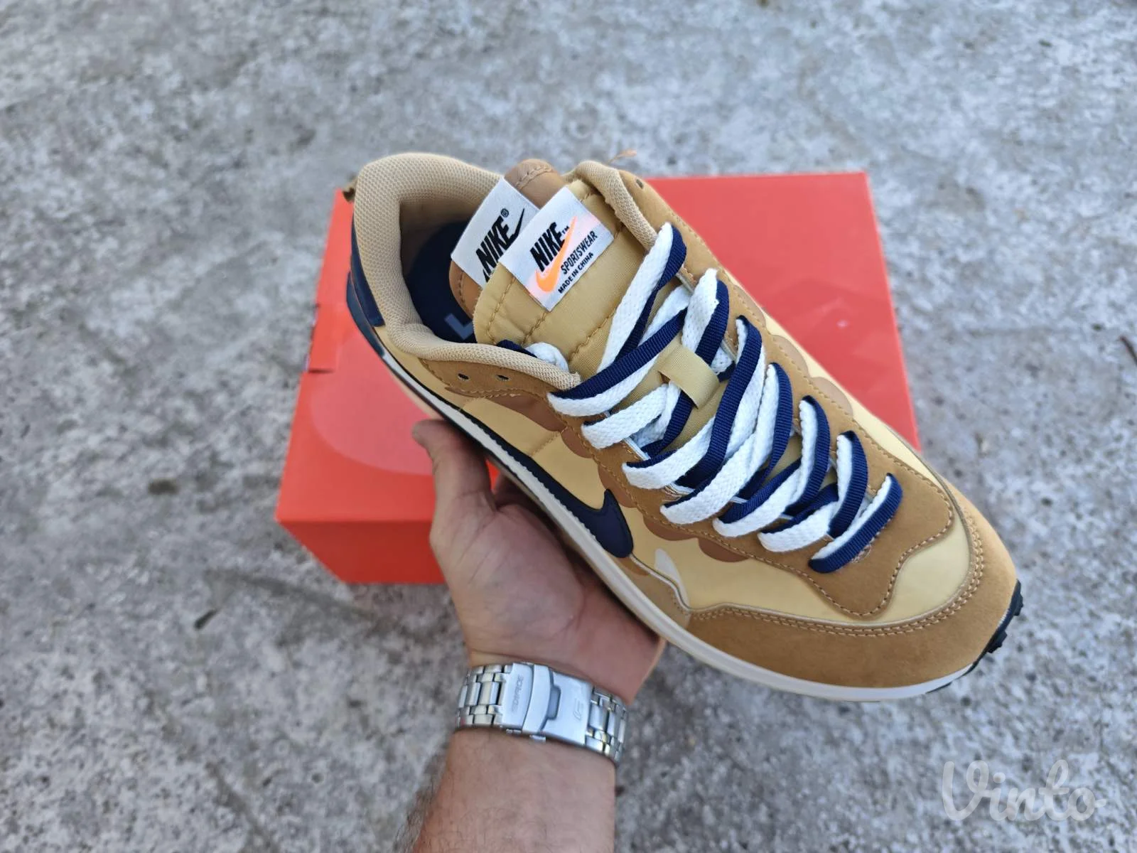 Nike Vaporwaffle Sacai Sesame Blue Void