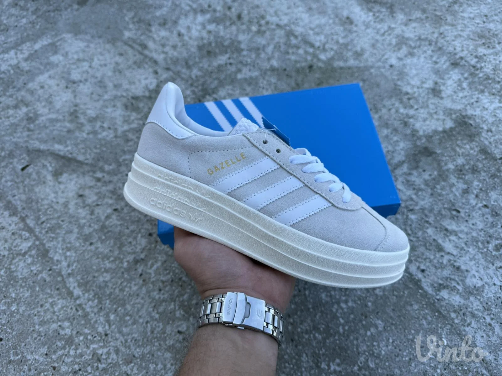 Adidas Gazelle Bold White Grey