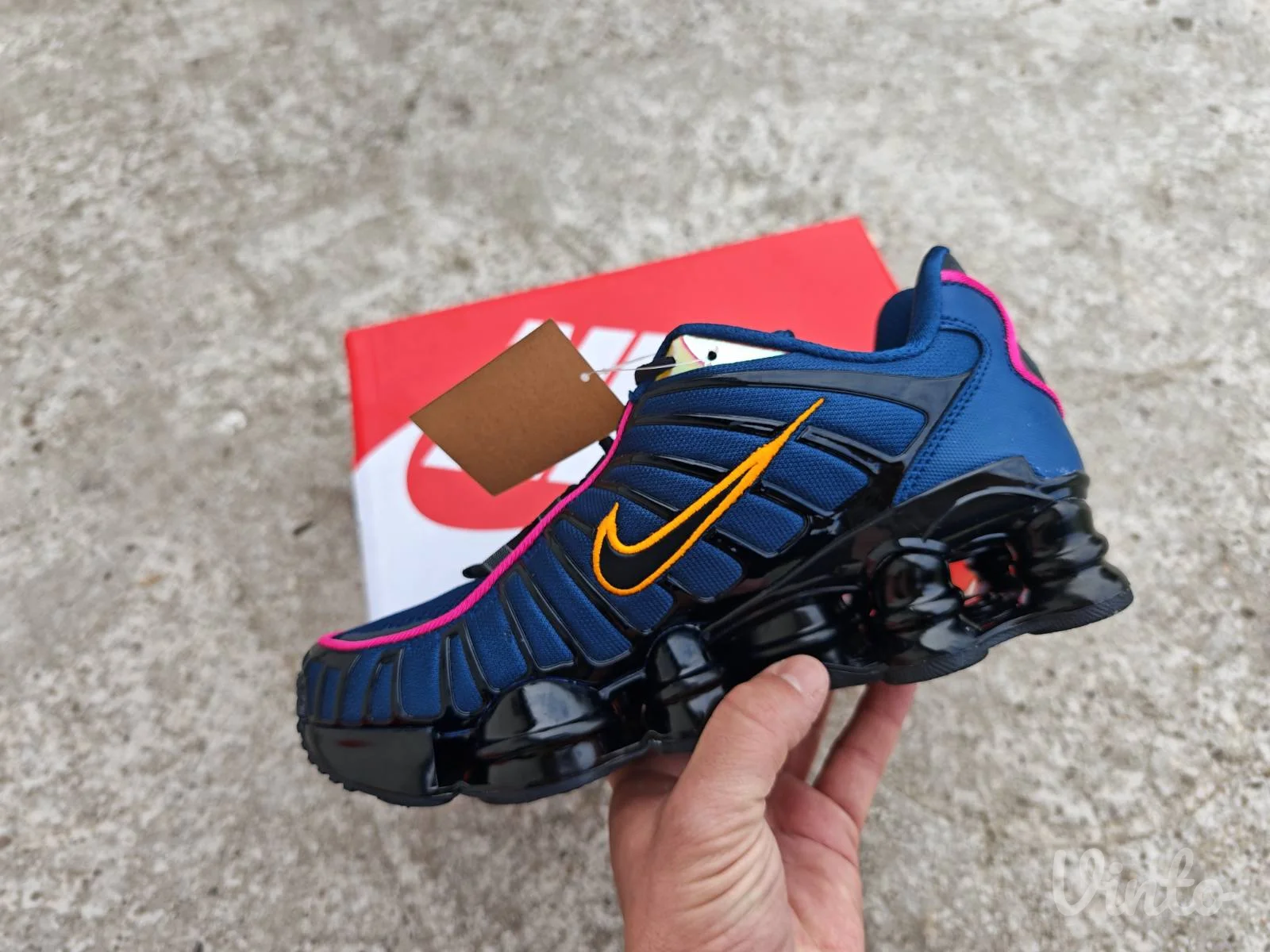 Nike Shox TL Dark Blue Orange