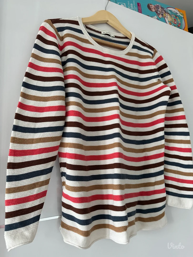 Tom Tailor prugasti pamučni džemper (L) – Kao nov