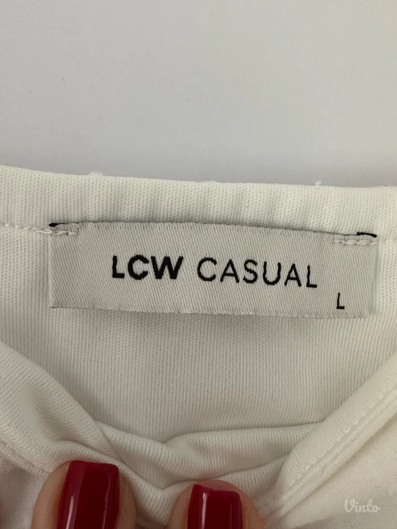 LC Waikiki bela pamučna haljina (L) – Nošena jednom