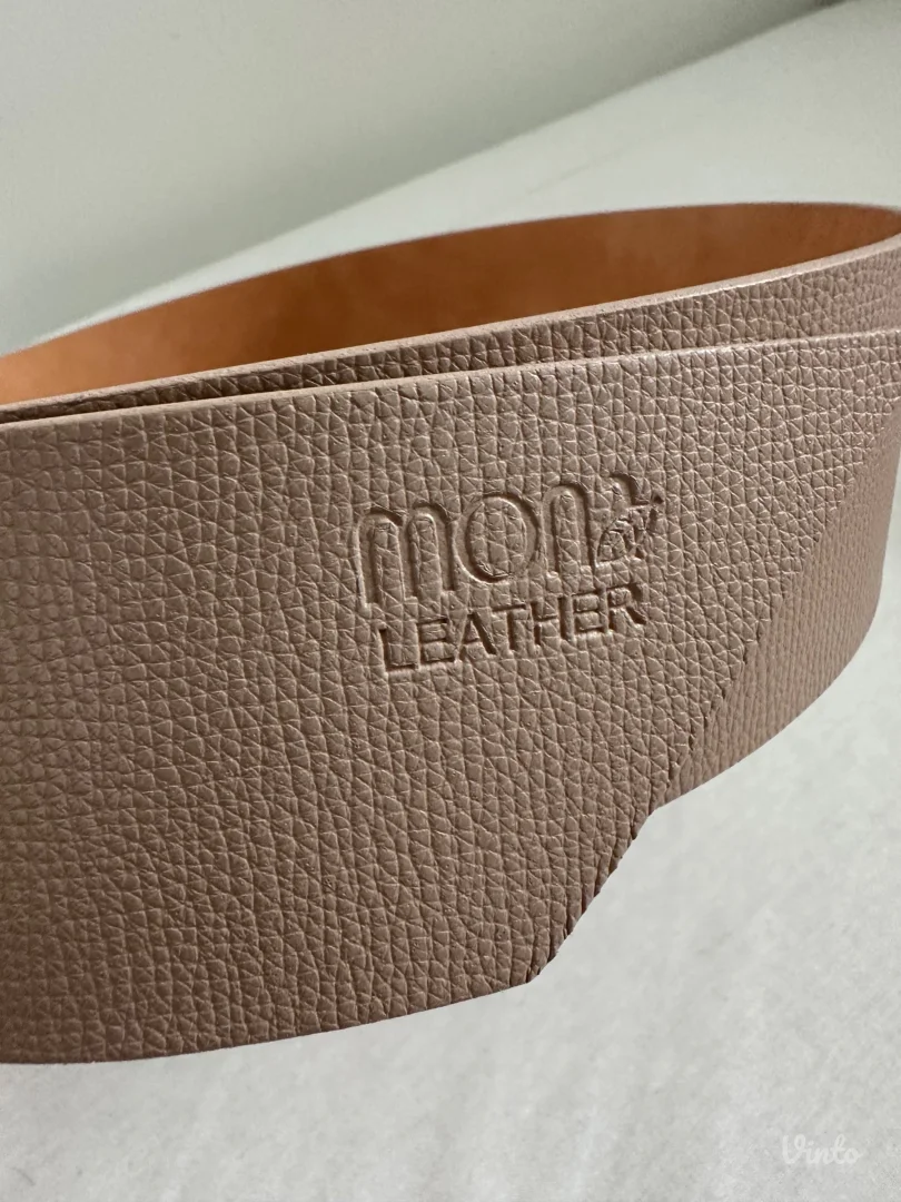 MONA široki kožni kaiš (105 cm) – Prirodna koža