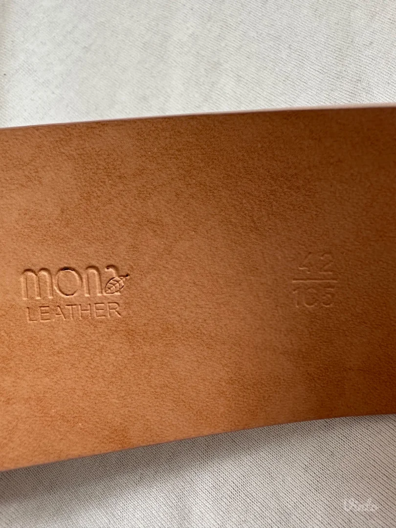 MONA široki kožni kaiš (105 cm) – Prirodna koža