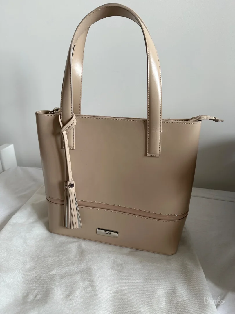 MONA kožna tašna – Puder roze / Nude – Kao nova