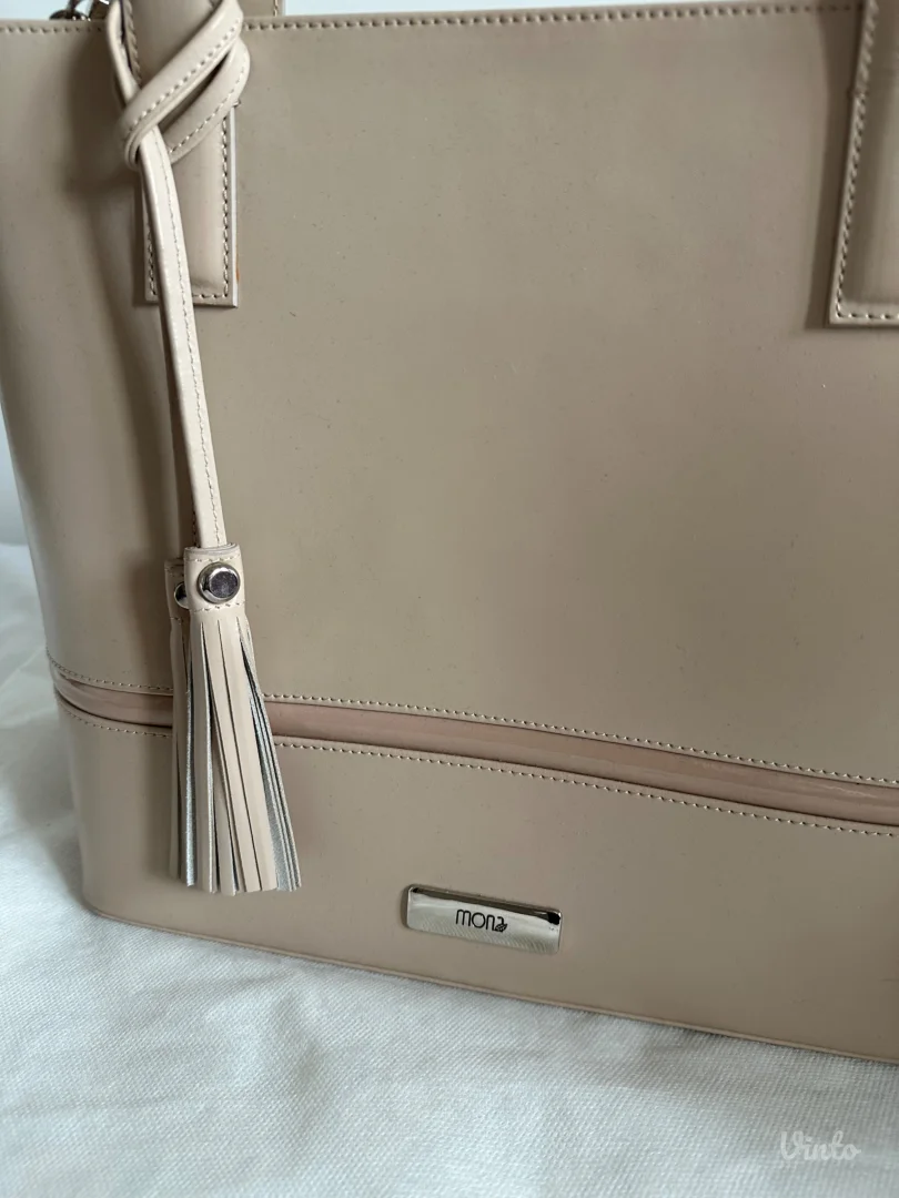 MONA kožna tašna – Puder roze / Nude – Kao nova