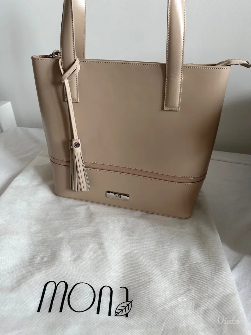 MONA kožna tašna – Puder roze / Nude – Kao nova