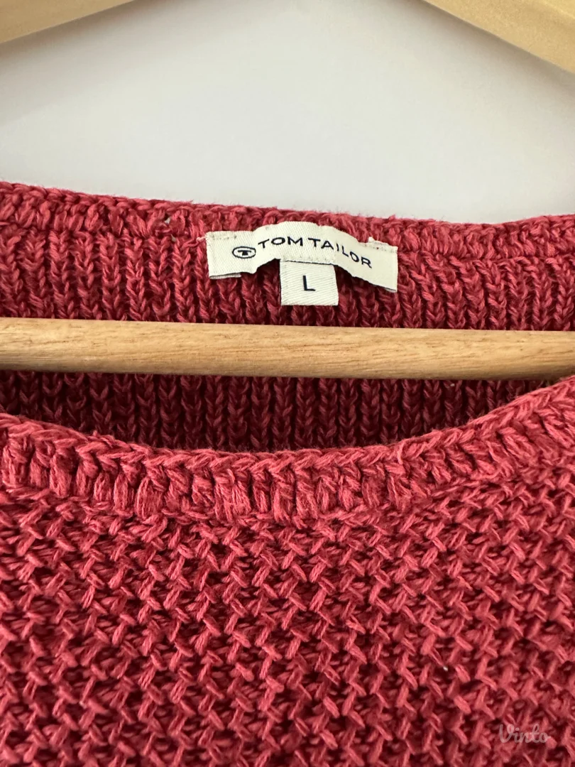 Tom Tailor ciklama pleteni džemper (L) – Nošen jednom