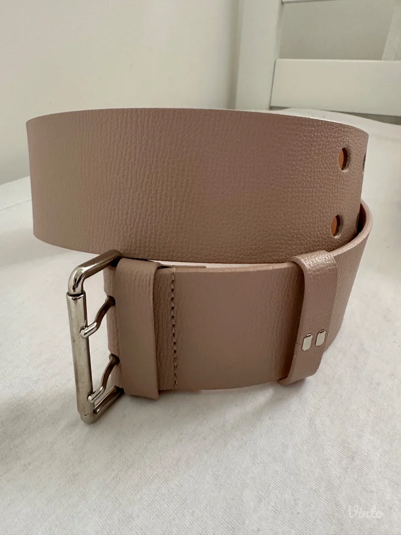 MONA široki kožni kaiš (105 cm) – Prirodna koža