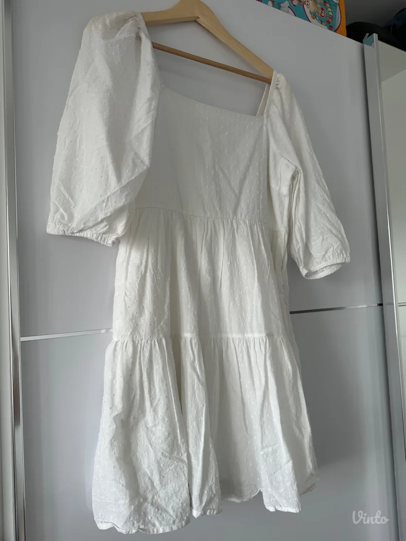 LC Waikiki bela pamučna haljina (L) – Nošena jednom