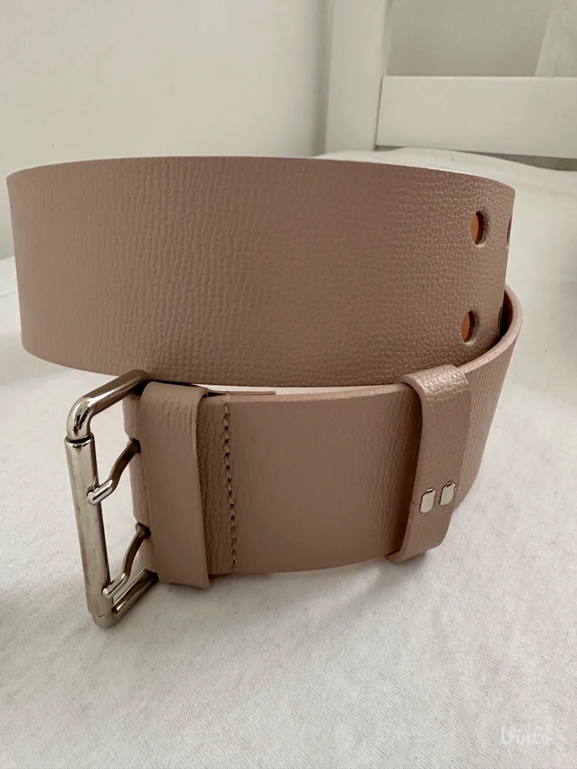 MONA široki kožni kaiš (105 cm) – Prirodna koža