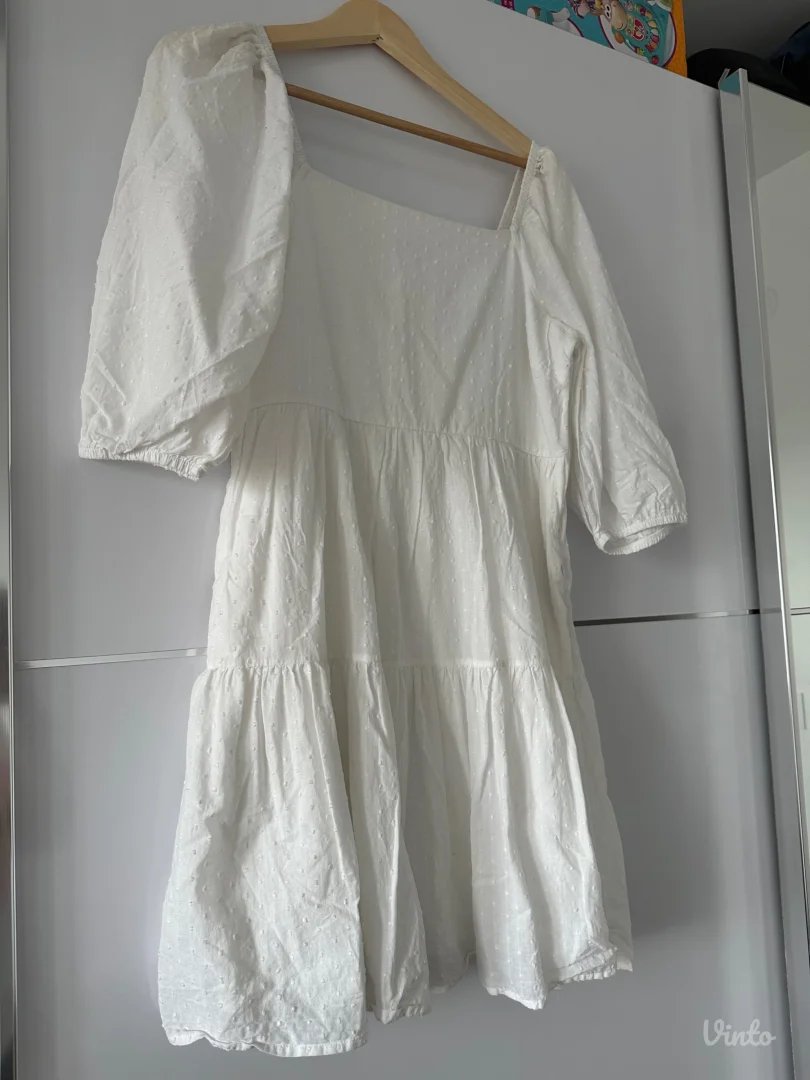 LC Waikiki bela pamučna haljina (L) – Nošena jednom