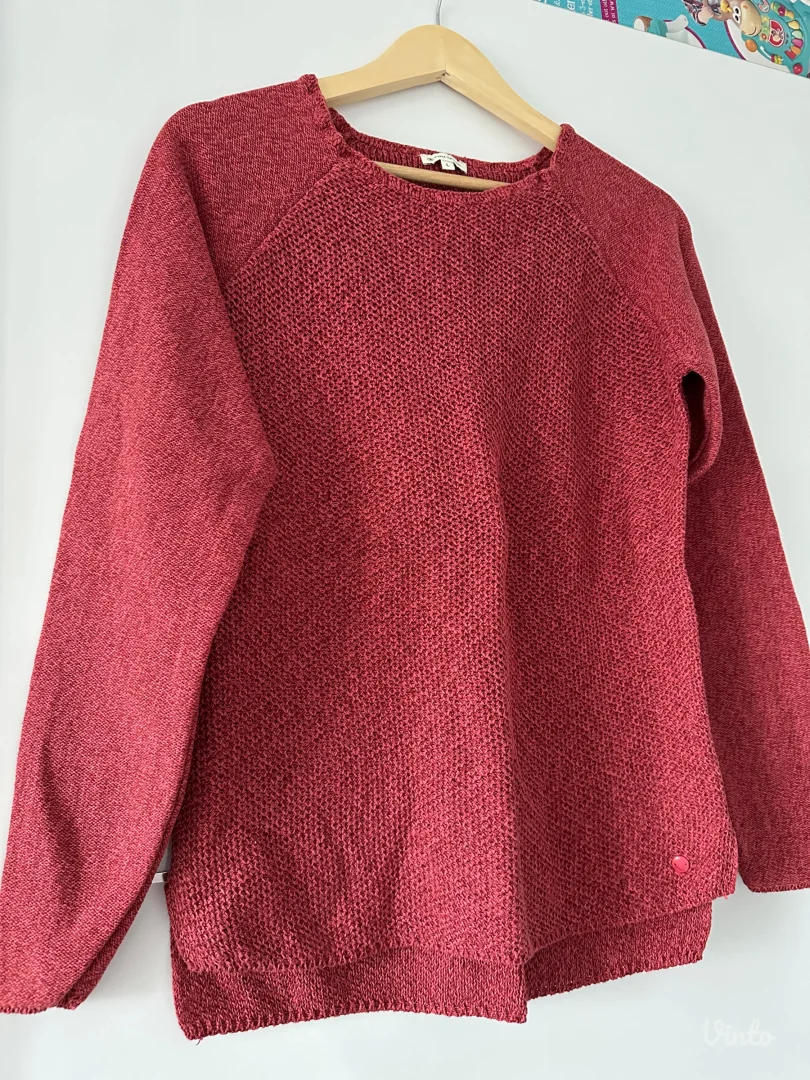 Tom Tailor ciklama pleteni džemper (L) – Nošen jednom