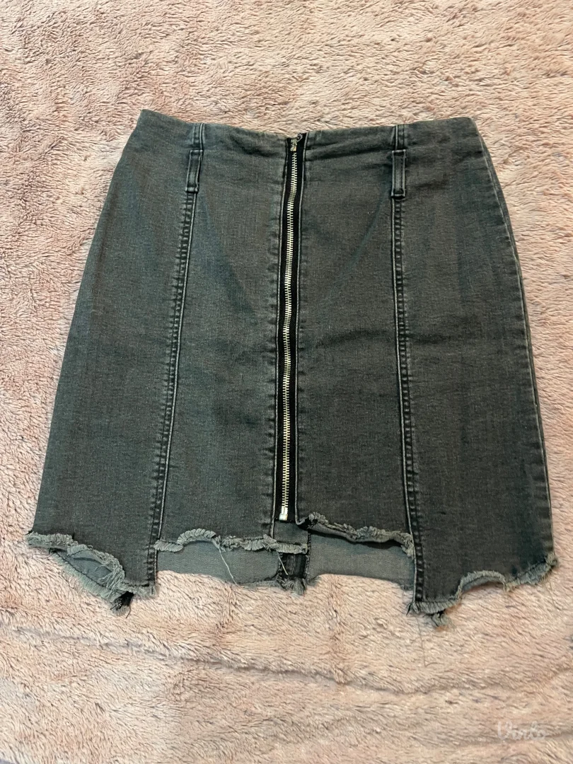 Siva teksas suknjica