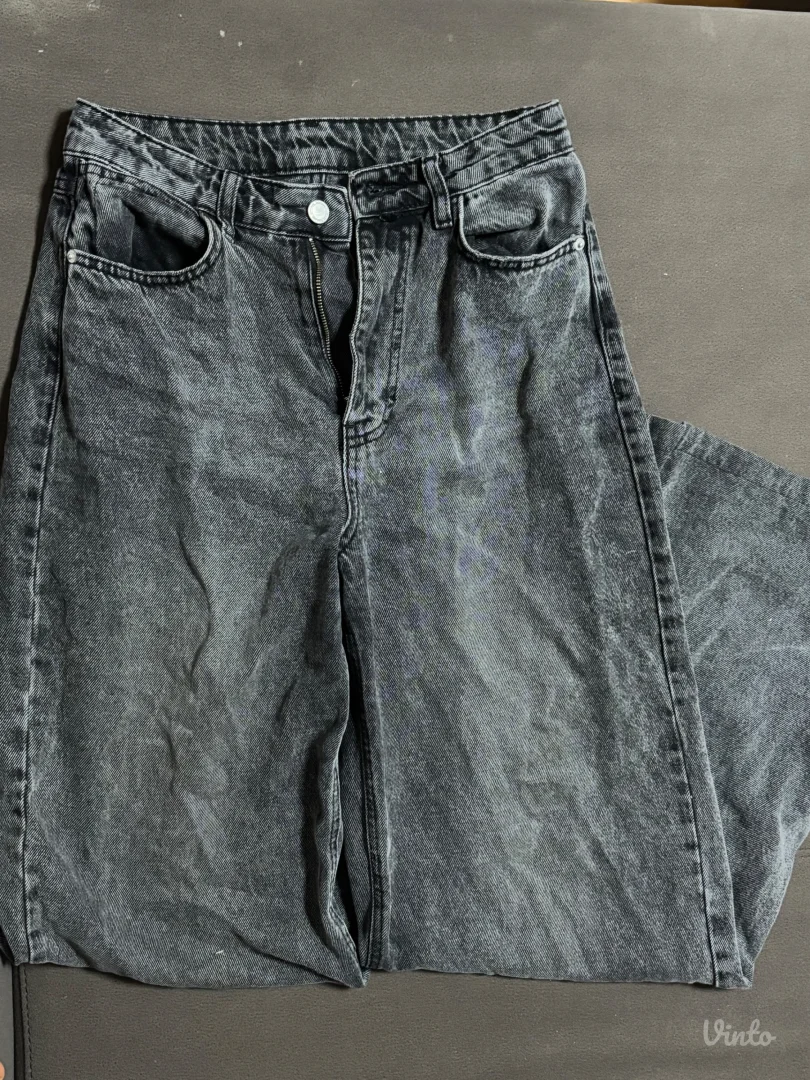 Tamnosive acid wash farmerke – Visoki struk (M)