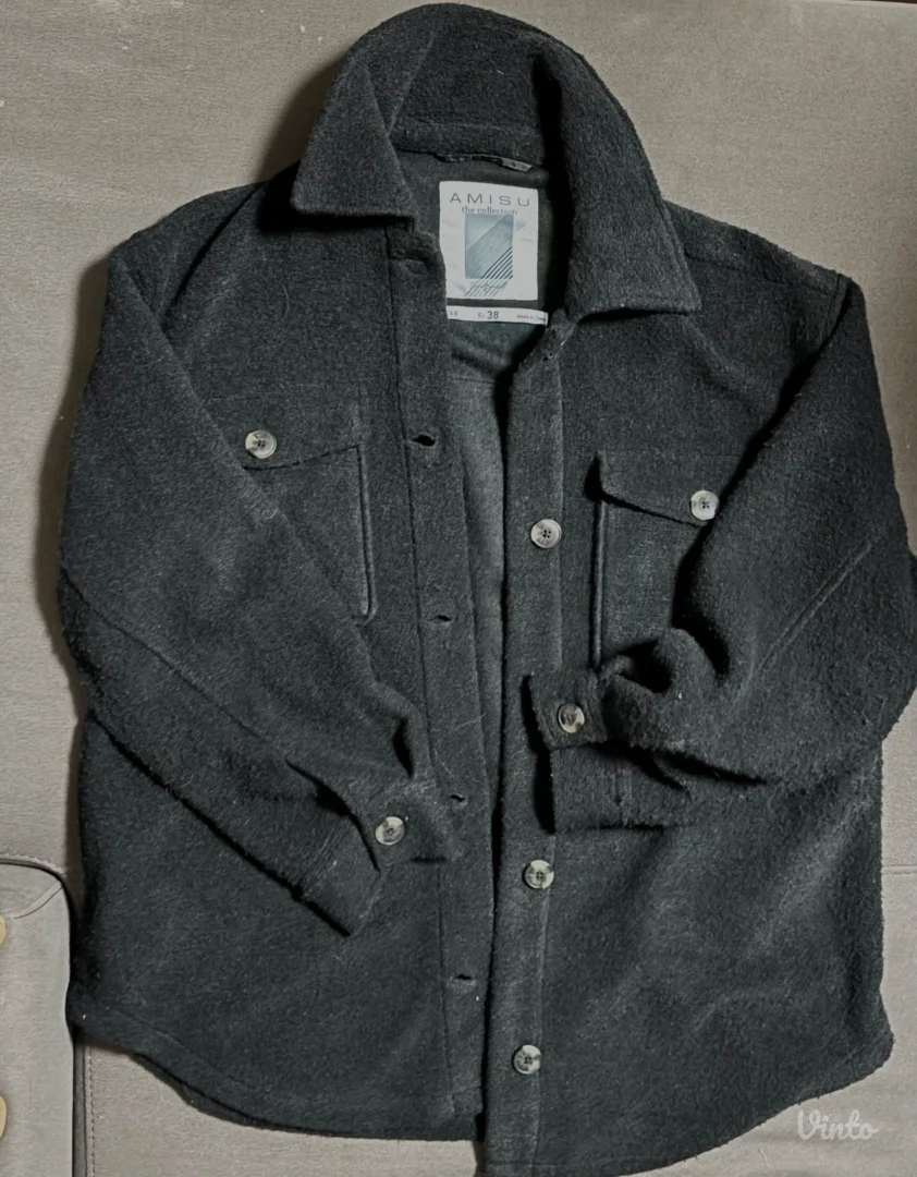 Amisu siva košulja-jakna (shacket) – Veličina 38