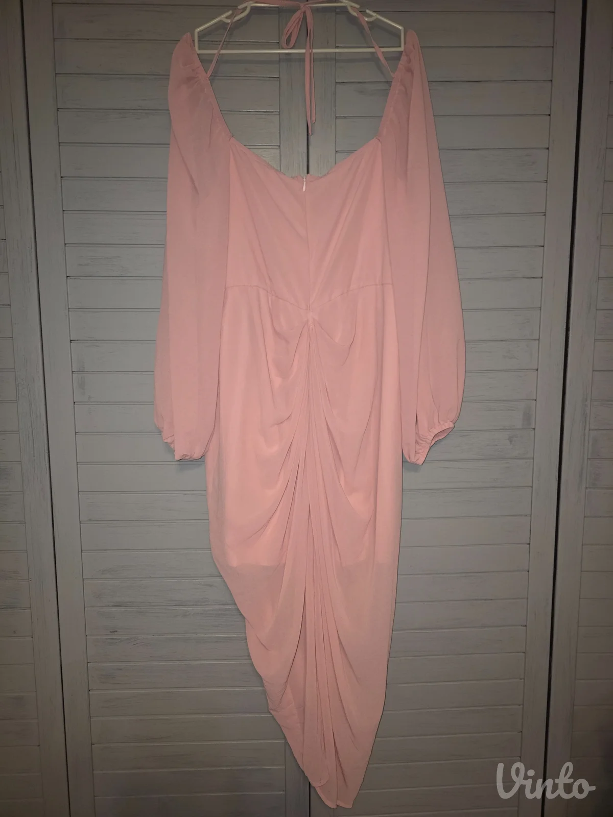 Svečana roze haljina plus size