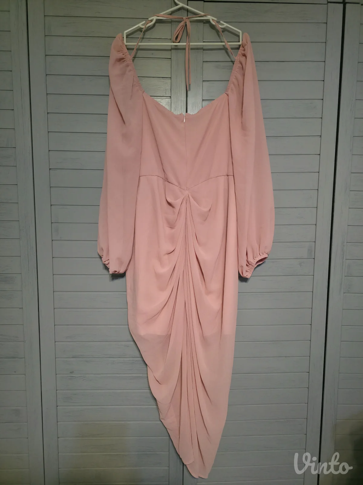 Svečana roze haljina plus size