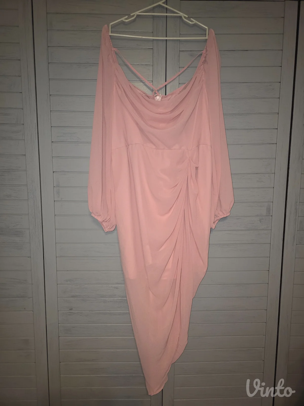 Svečana roze haljina plus size