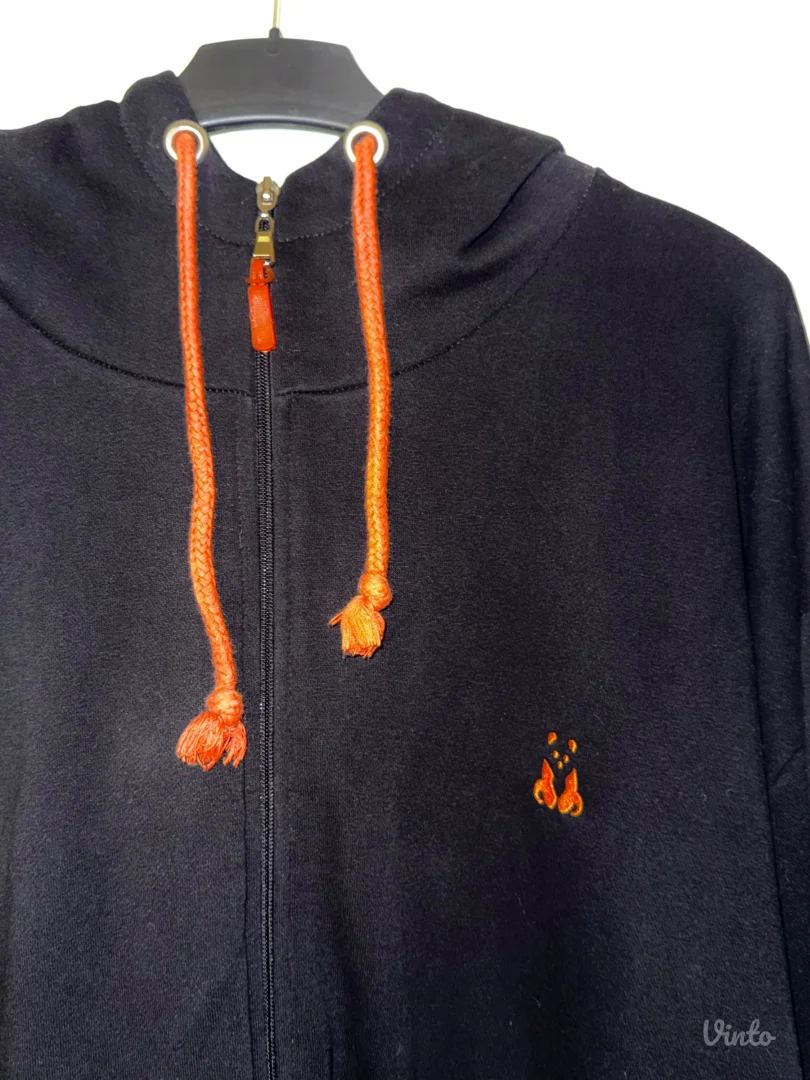 Crni muški duks na šnir 7XL