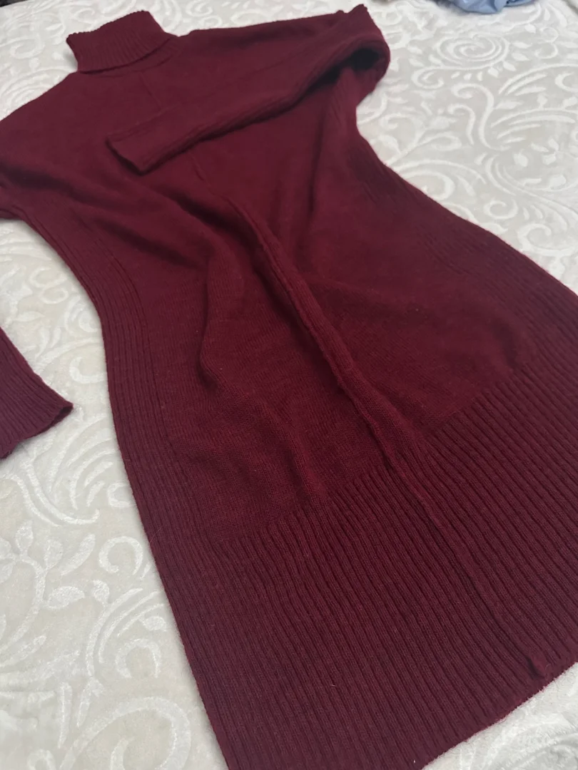 Crvena dzemper haljina