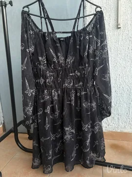 goth haljina sa sirokim rukavima