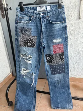 vintage teksas farmerke sa printom