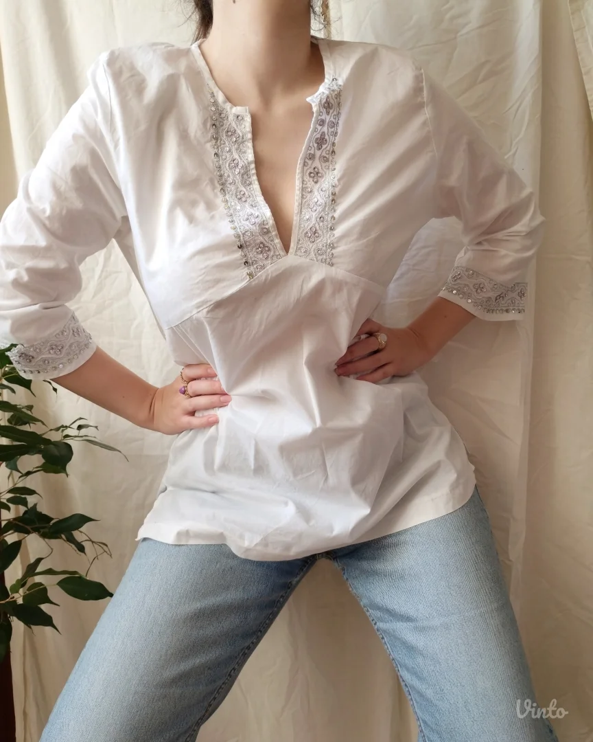 Boho bela bluza