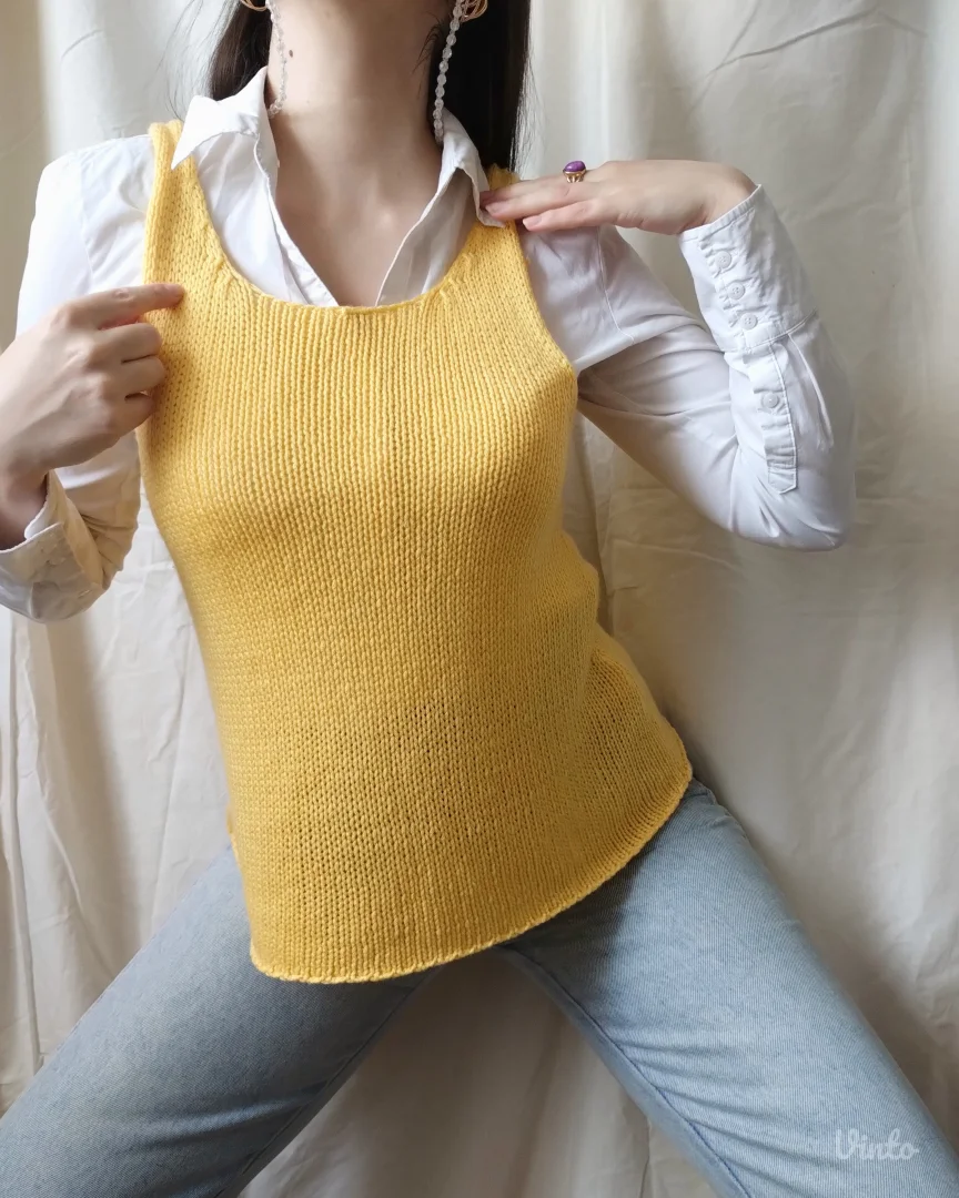 Pleteni žuti prsluk