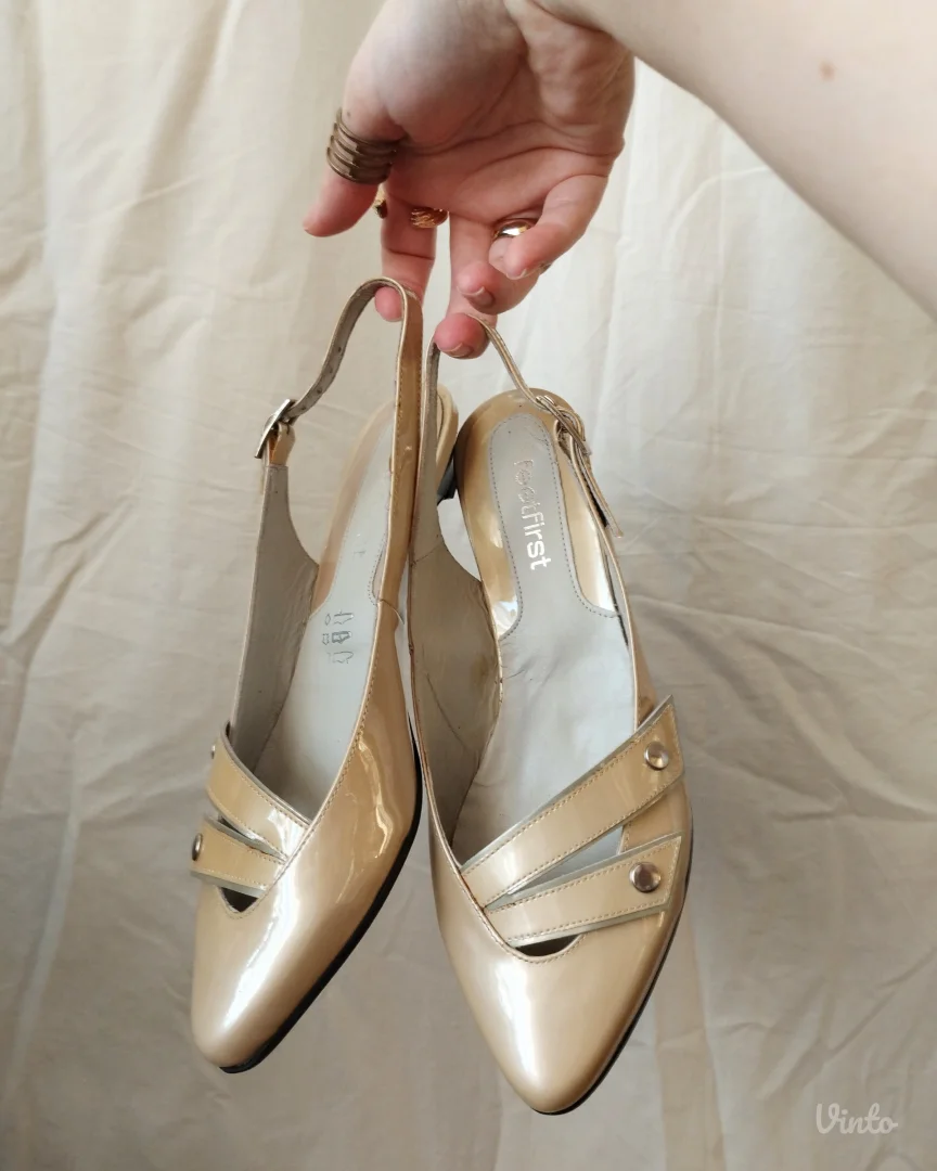 Vintage nude slingback salonke – FeelFirst